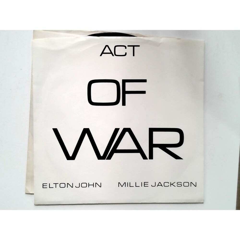 Elton John Millie Jackson - Act Of War 7" Single 1985 Geffen Pop Rock 45 RPM